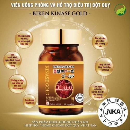 Viên Uống Biken Kinase Gold - Phòng Đột Quỵ